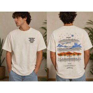 Coachella 2023 Festival Band Lineup Tee Shirt XL Cream Graphic Music Arts